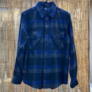 Blue and Black Plaid Flannel by YAGO